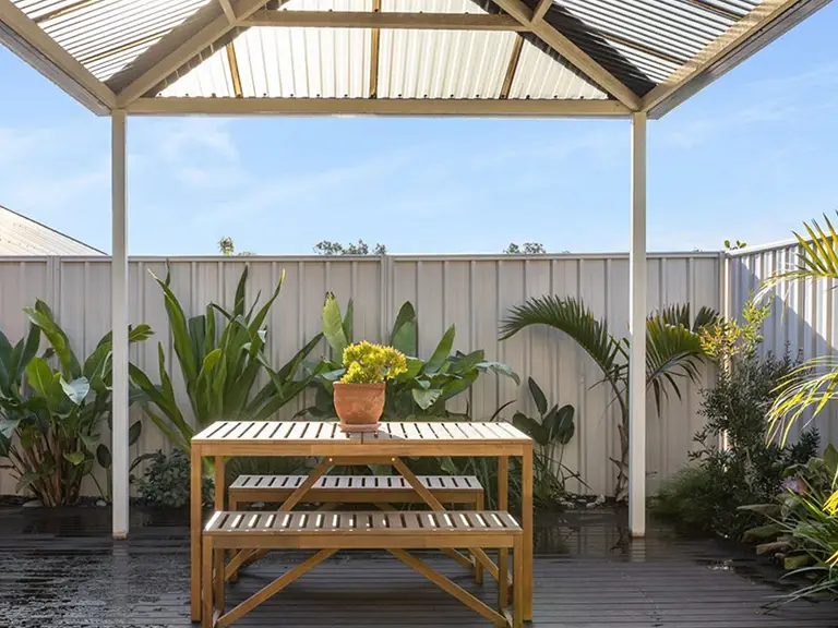 Composite decking installed in a Pakenham backyard