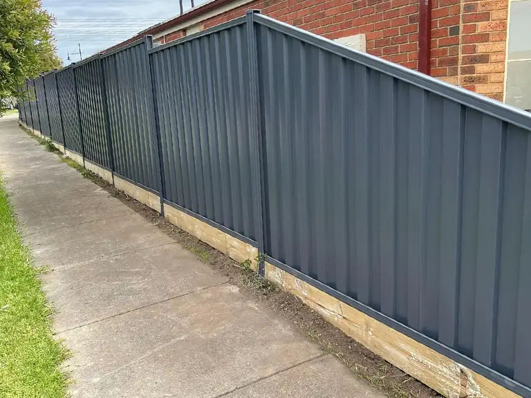 Modern Colorbond fencing in Hallam